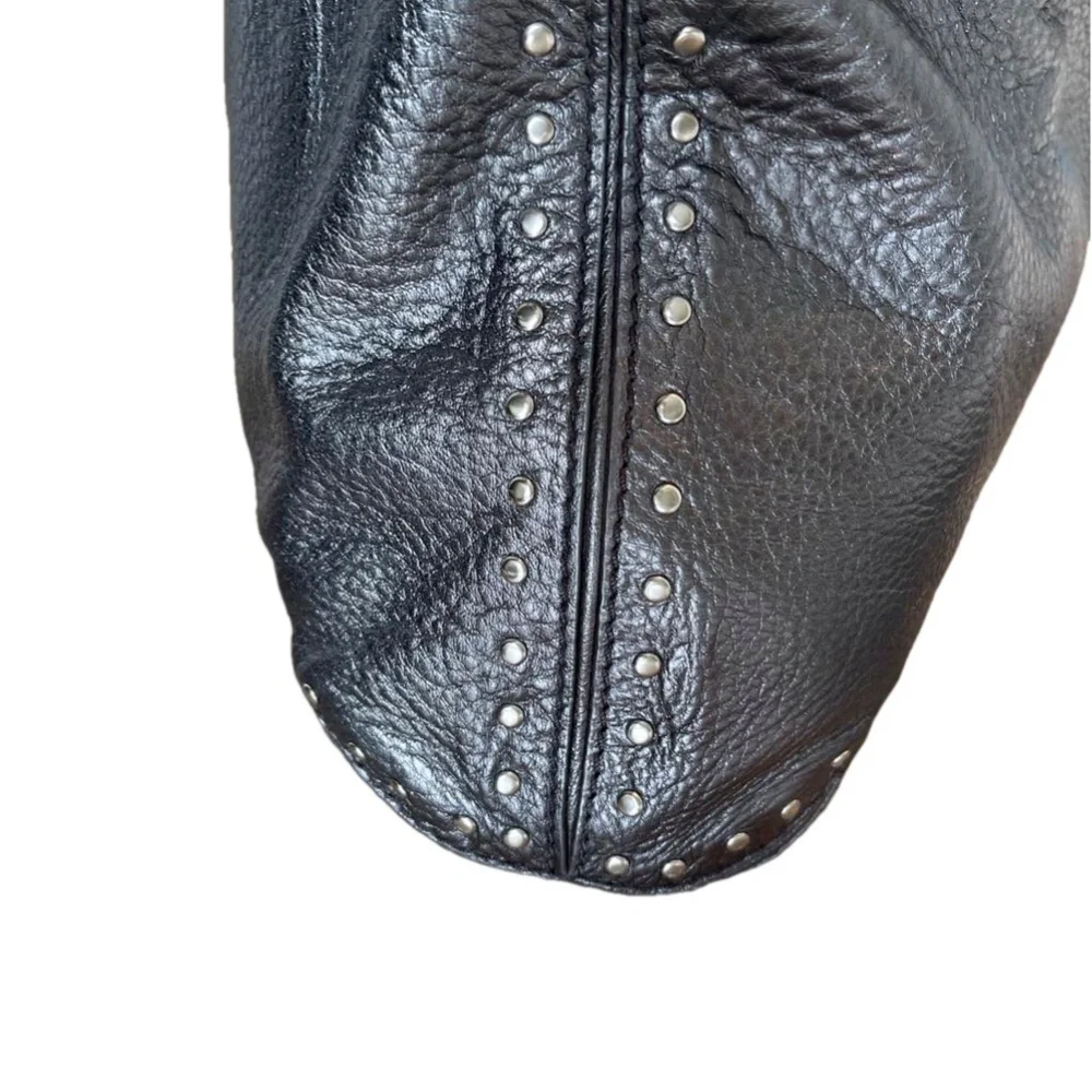 MICHAEL KORS METALLIC LEATHER  STUDDED BAG